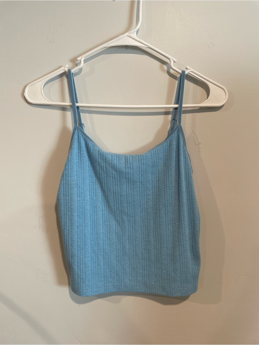 American Eagle Outfitters Light Blue Ribbed Cami Tank